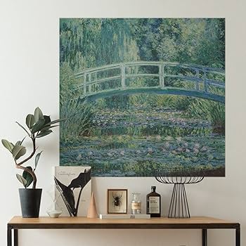 Amazon.co.jp: 壁紙屋本舗 アートポスター モネ 睡蓮の池と日本の橋 LL